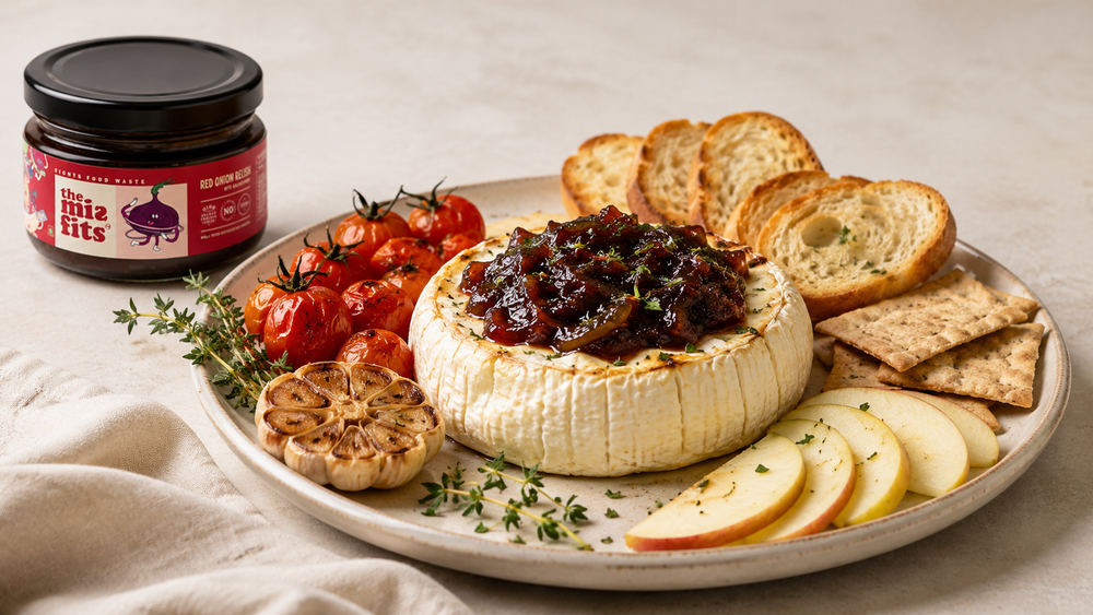 Brie Wheel with Red Onion Relish