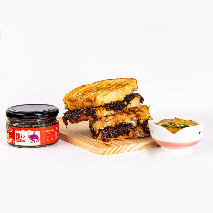 Grilled Cheese And Red Onion Relish Sandwiches