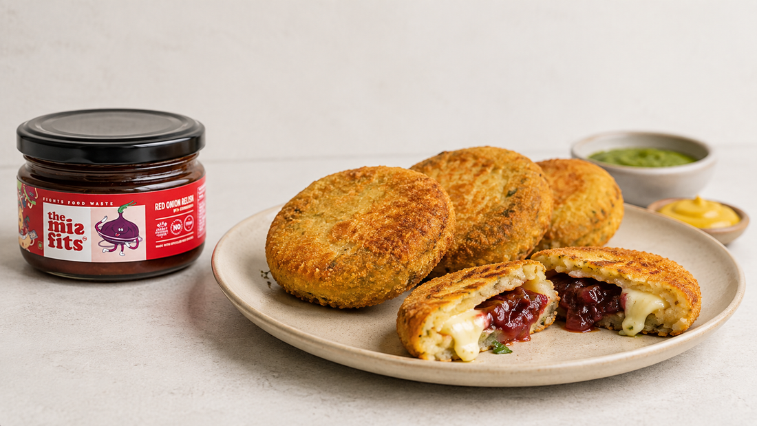 Potato Chops with Red Onion Relish